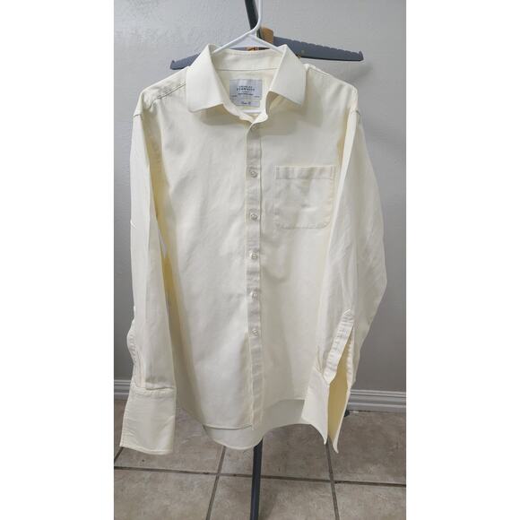 Charles Tyrwhitt LS 16 1/2 35 Classic Fit Button Up Dress Shirt Yellow - Picture 1 of 5